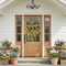 20–22 Inch Spring & Summer Tulip Wreath with Butterflies – Artificial Floral Front Door Wreath for Farmhouse, Porch, Wall, Window, Indoor & Outdoor Décor